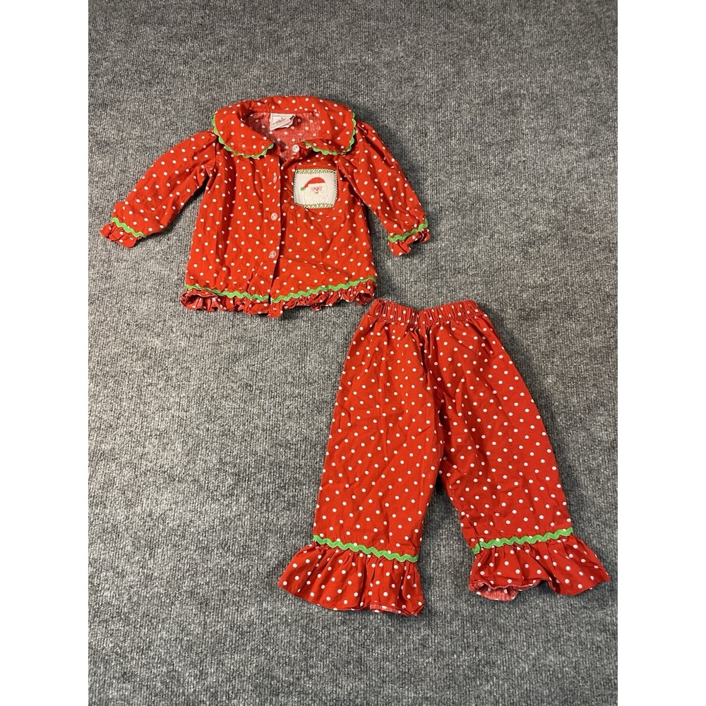 Castle And Crowns Santa Christmas Pajama Set‎ Size 9m